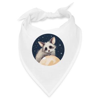 Oppossum Sternenhimmel - Bandana - Weiß - Vorne