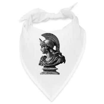 Antike Büste Athene - Klassische Gravur - Bandana - Weiß - Vorne