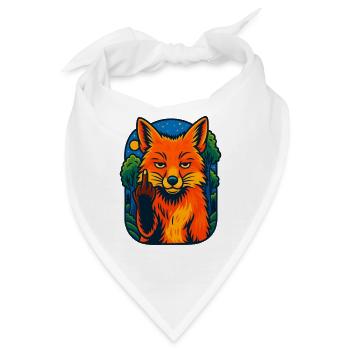 Mitternachtsfuchs rebellisch, liebe Füchse - Bandana - Weiß - Vorne