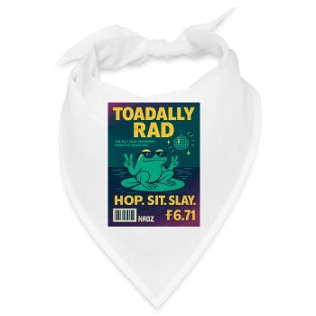 Toadally Rad Disco Frosch Magazin - Bandana - Weiß - Vorne