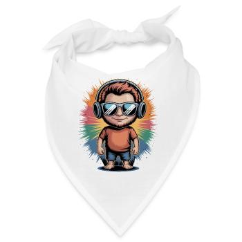 Regenbogen Beats Avatar - Bandana - Weiß - Vorne