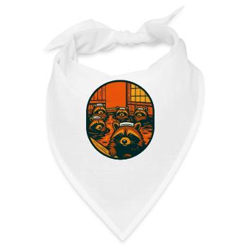 Waschbär Heiße Quelle - Bandana - Weiß - Vorne