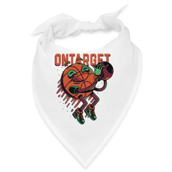 Cartoon Basketball - Bandana - Weiß - Vorne