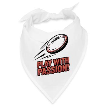 Spielen Sie mit Leidenschaft Rugby Burst - Bandana - Weiß - Vorne