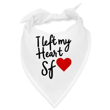I Left my Heart San Francisco Liebe - Bandana - Weiß - Vorne