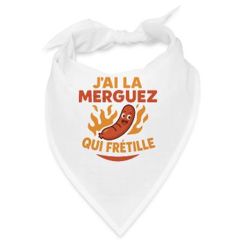 Ich habe den Merguez zappelnden Grillhumor - Bandana - Weiß - Vorne