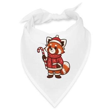 Winterpanda mit Zuckerstange - Bandana - Weiß - Vorne