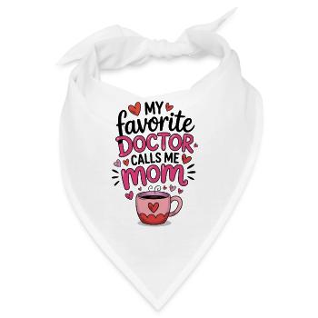 Meine Lieblingsärztin Mama Kaffee Tasse Design - Bandana - Weiß - Vorne