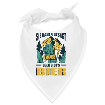 Wandern Sprüche Wanderer Wanderoutfits - Bandana - Weiß - Vorne