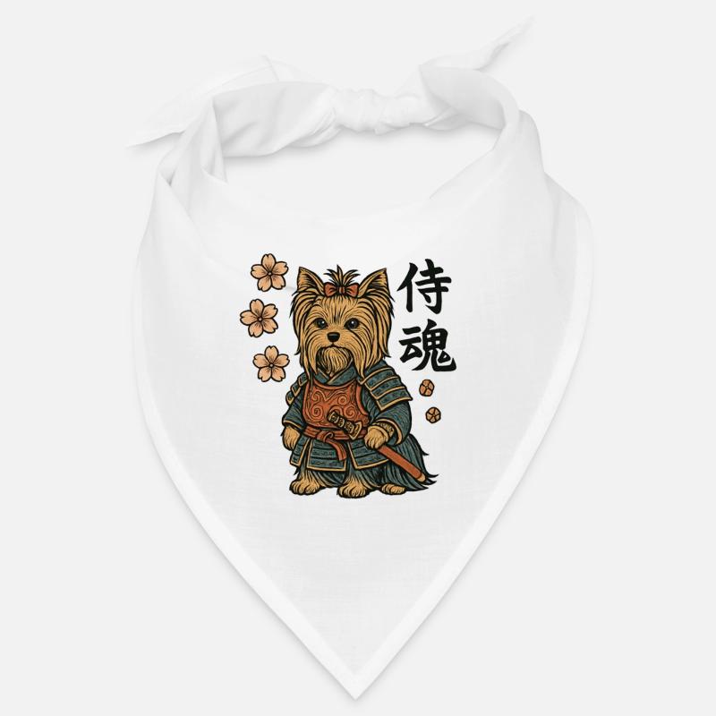 Dog Yorkshire Terrier Samurai Floral Bandana