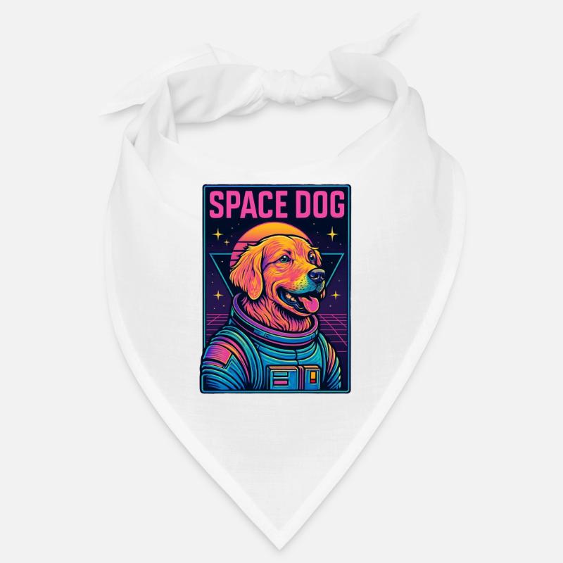 Neon Space Dog Astronaut Bandana