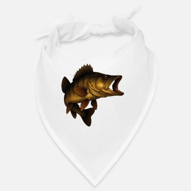 Detailed Zander Fish Illustrative Bandana