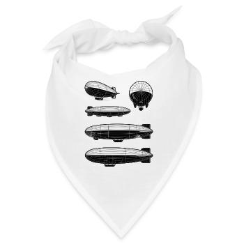 Zeppelin Luftschiff Retro Vintage - Bandana - Weiß - Vorne