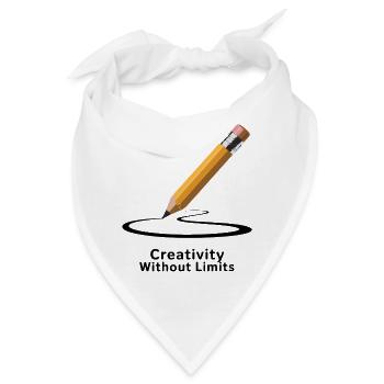 Bleistift entfacht Kreativität ohne Grenzen - Bandana - Weiß - Vorne