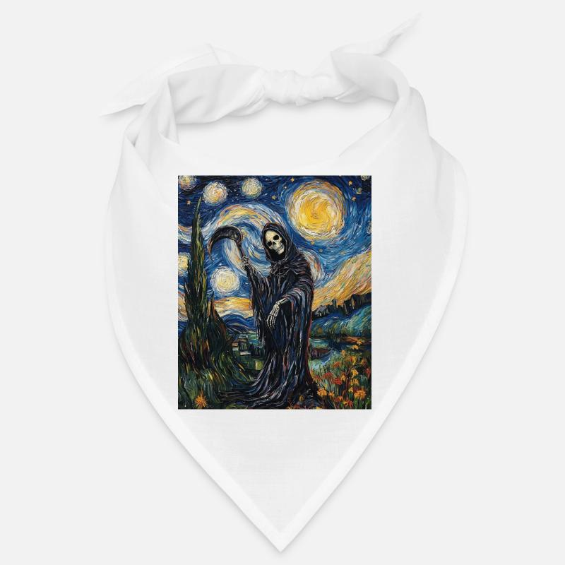 Grim Reaper Van Gogh Style Nuit étoilée Bandana