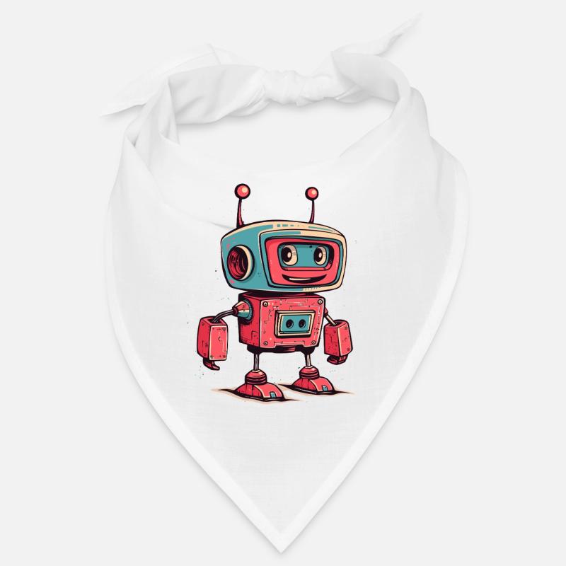 Dessin animé robot rétro Bandana