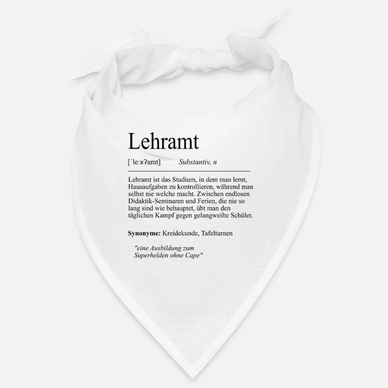 Unispruch "Lehramt" Student Geschenk, Studenten Bandana