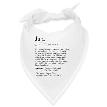 Unispruch "Jura" Student Geschenk, Studenten - Bandana - Weiß - Vorne