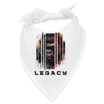 Legacy - Gorilla Kunst Design - Bandana - Weiß - Vorne