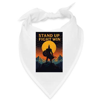 Stand Up Fight Win Warrior - Bandana - Weiß - Vorne