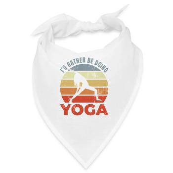 I'd Rather Be Doing Yoga - Bandana - Weiß - Vorne