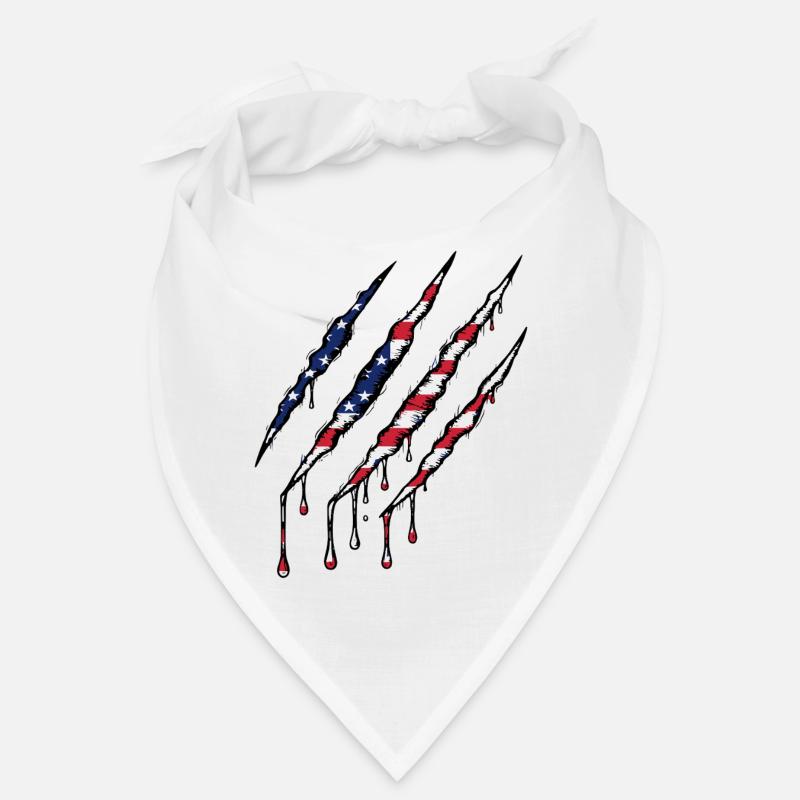 Scratch USA Flag Scratch Trace Bandana