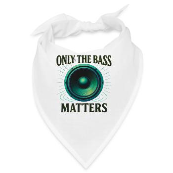 Techno – Only the Bass Matters - Bandana - Weiß - Vorne