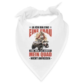 Du Darfst Mein Quad Nicht Anfassen - Bandana - Weiß - Vorne