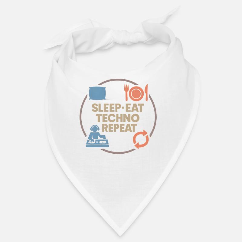 Humour techno – Sommeil · Manger · Techno · Répéter Bandana