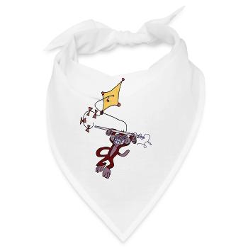 Abenteuer Affe - Bandana - Weiß - Vorne
