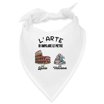 Kunst des Steinestapelns Humor Latium Toskana - Bandana - Weiß - Vorne