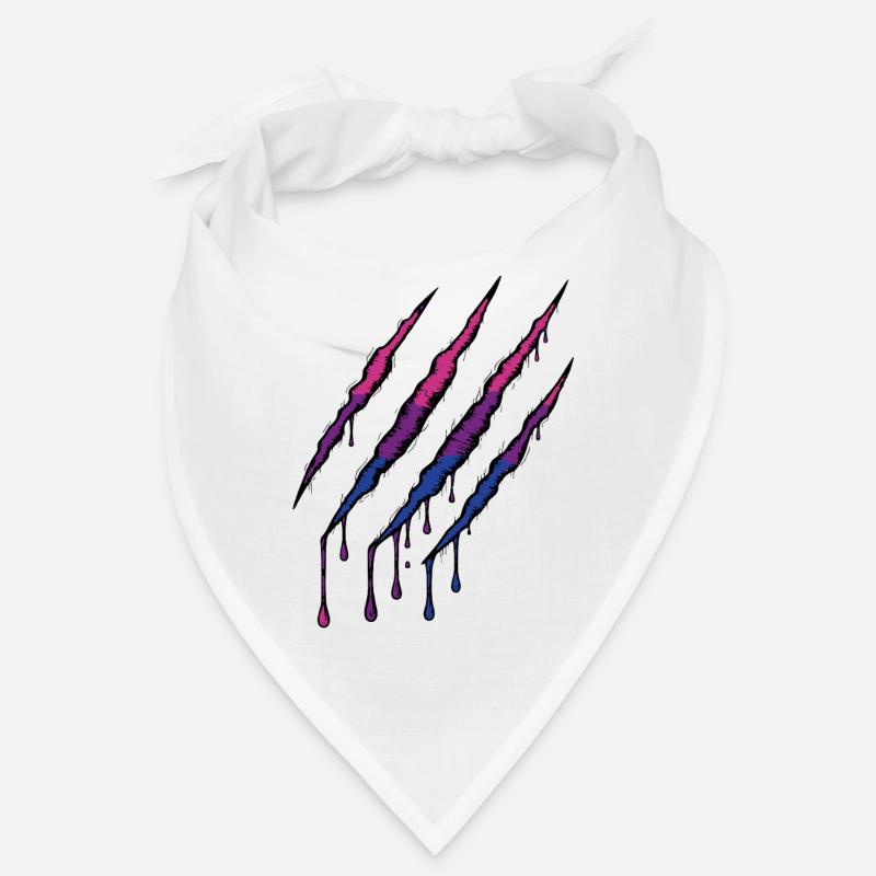 Bi Pride Claw - Bisexual Flag Scratch Mark Bandana