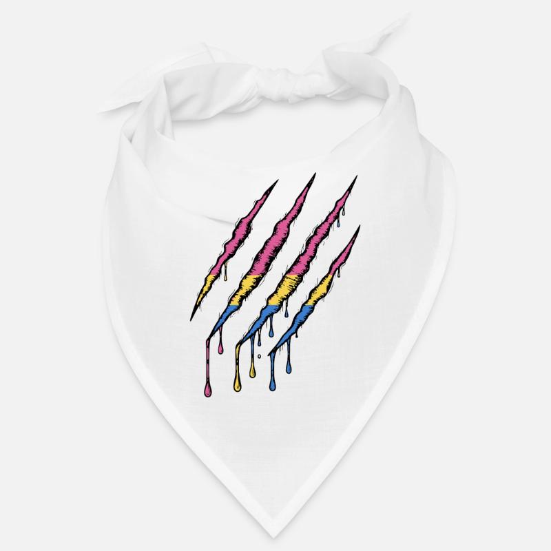 Pan Pride Claw - Pansexual Flag Scratch Trace Bandana