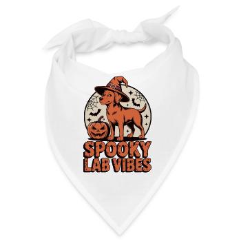 Spukiger Foxred Labrador Halloween - Bandana - Weiß - Vorne