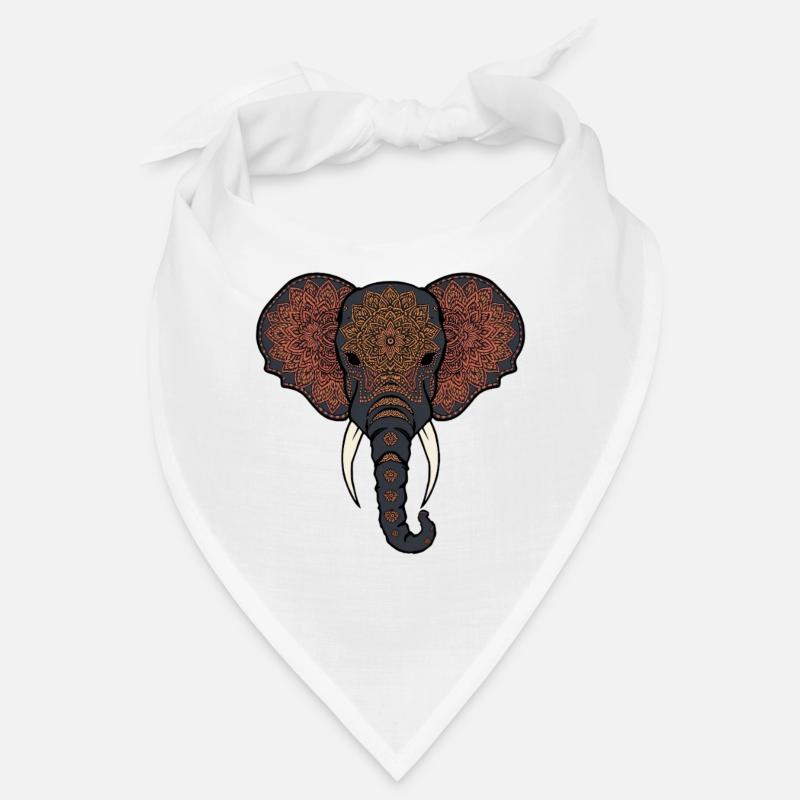 Mandala Elephant Head Bandana