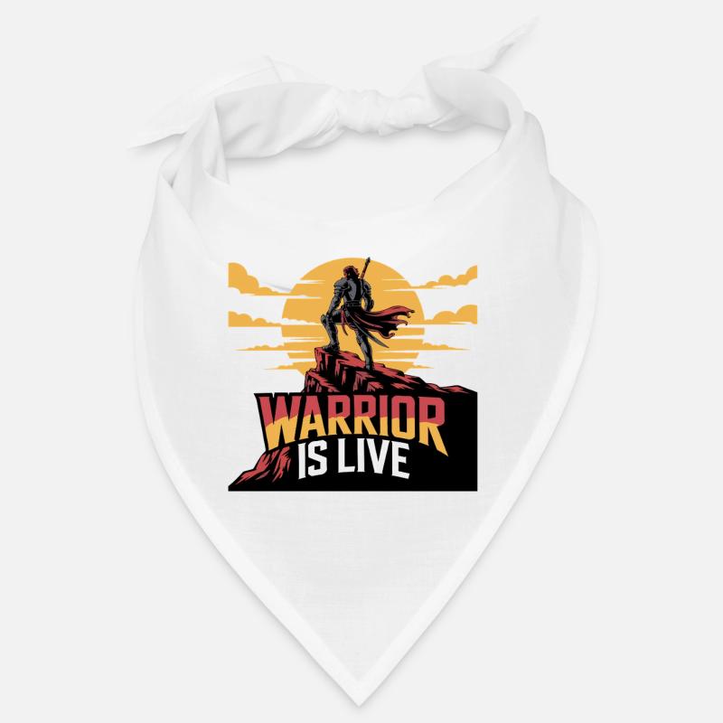 Warrior On Cliff Sunset Bandana
