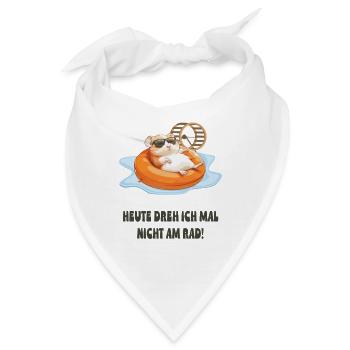 Hamster Entspannt im Pool - Bandana - Weiß - Vorne