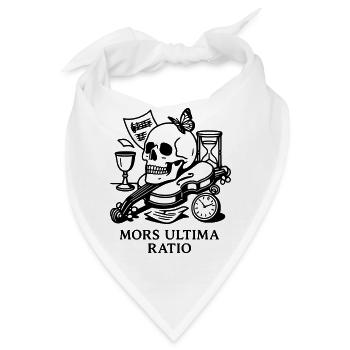 Memento Mori Mors Ultima Ratio - Bandana - Weiß - Vorne