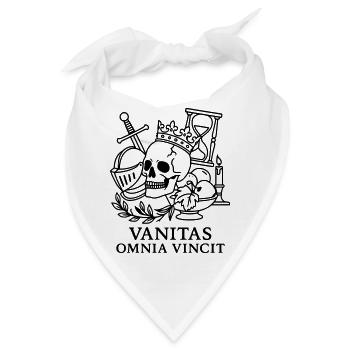 Memento Mori Vanitas Omni Vincit - Bandana - Weiß - Vorne