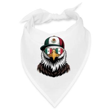 Mexikanischer Adler Retro Sonnenbrille - Bandana - Weiß - Vorne