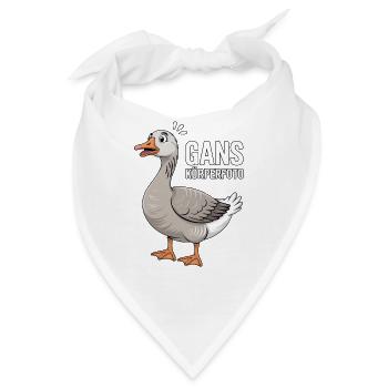 Ganskörperfoto Lustige Gans Wortspiel - Bandana - Weiß - Vorne