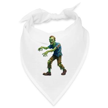 Gaunt Aquarell Zombie - Halloween - Bandana - Weiß - Vorne