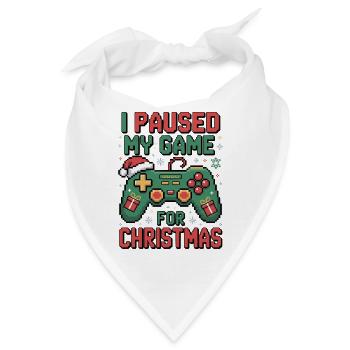 Pausiertes Spiel Weihnachten Gaming Weihnachten - Bandana - Weiß - Vorne