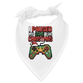Pausiertes Spiel Weihnachten Gaming Weihnachten - Bandana - Weiß - Vorne