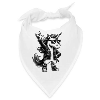 Rock, Rocker, Rock Musik, Heavy Metal, Rock Hand - Bandana - Weiß - Vorne