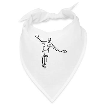 Badmintonspieler Skizze - Bandana - Weiß - Vorne