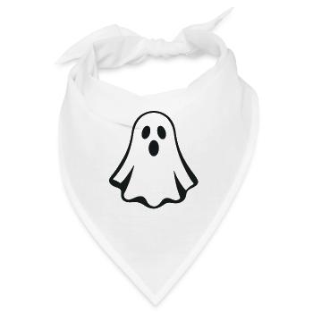 Geist - Halloween - Spukhaus - Bandana - Weiß - Vorne