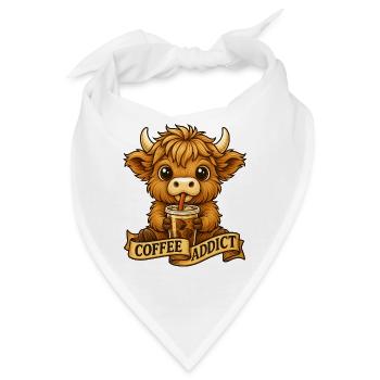 Kaffeesüchtiger Tägliche Dosis Morgenenergie - Bandana - Weiß - Vorne