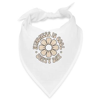 Freundlichkeit Einheit Blumen Postive Botschaft - Bandana - Weiß - Vorne