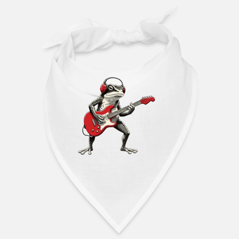 Frosch Gitarre mit Kopfhörer Bandana